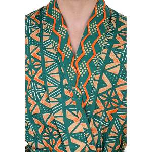 Pure Cotton Lightweight Loungewear Handblock Printed Indian Style <b>Kimono</b> for Men Boho <b>Beach</b> Coverup Dressing Gown Men's Swimwear - Product Image 2