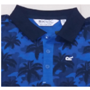 Chemise pour homme en piqué 100% coton avec motif imprimé AOP, col et poignets tricotés brodés, personnalisable, Bangladesh - Product Image 2