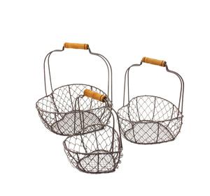 Oval Shape Egg <b>Wire</b> <b>Basket</b> Set of Three Wholesale Fancy <b>Wire</b> Mesh <b>Basket</b> Excellent Quality Home Appliance Egg Storage <b>Basket</b> - Product Image 6
