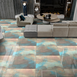 กระเบื้องปูพื้นพอร์ซเลนเคลือบเงา600X1200MM การตกแต่งภายในห้องนั่งเล่นหรูหราทันสมัยสำหรับพื้นผนังโรงแรมอัปเกรด - Product Image 4