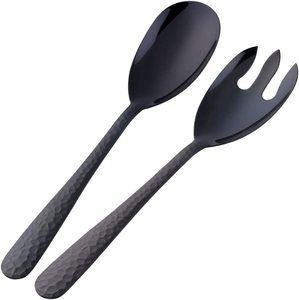 Serveur de salade en métal plaqué or dans un nouveau Design cuillère et fourchette à salade en métal dans un nouveau Look serveur de salade en métal pour la cuisine et le mariage - Product Image 5