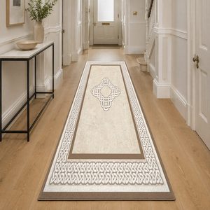 RUGS DEPOT LXDP-0726 Wholesale Terracotta Gold Modern Vintage Digital Printed Machine Washable Chenille Area Rug Non <b>Slip</b> - Product Image 5
