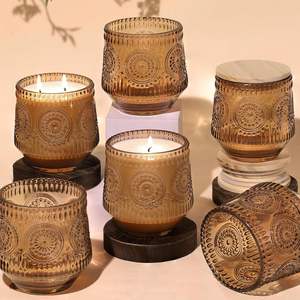 Frascos de Vidrio para Velas con Tapas de Madera y Frascos de Velas Vacíos, Recipientes para Velas, Suministros para Hacer Velas, Suministro al por Mayor - Product Image 5