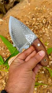 Cuchillo de Hoja Fija Estilo Vikingo Tradicional, Forjado a Mano, Hoja Grabada Estilo Vikingo, Cuchillo de Bolsillo EDC, Elegante Cuchillo de Camping - Product Image 4