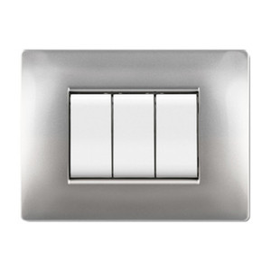 Placca Life Q Modello Living in Alluminio 4 Posti - Product Image 1