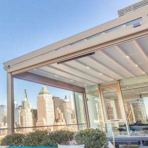 Pergola motorisée rétractable moderne en aluminium avec rideaux latéraux télécommandés, certifiée CE, <span class=keywords><strong>abri</strong></span> pare-soleil étanche pour jardin - Product Image 3