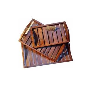 Plateau de service en bois Art déco de luxe fait à la main Design unique pour servir des aliments, du café et du thé pendant les mariages du Ramadan et le Diwali - Product Image 1