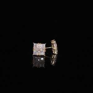 Princess Cut Moissanite Diamond 925 <b>Silver</b> <b>Stud</b> Earrings With Secure Screw Back Fine Earring For Women Everyday Wear - Product Image 5