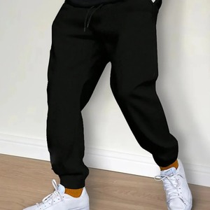 <b>Men's</b> heavy breathable sports jogging pants <b>elastic</b> drawstring waist loose straight casual <b>trousers</b> thick <b>men's</b> sweater pants - Product Image 3