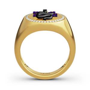 Anillo Conmemorativo Jeulia Mamba Mentality de Plata de Ley - Product Image 3