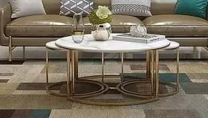 Tables basses en marbre au design moderne et élégant très vendues meubles pour salon Tables basses modernes meubles en marbre au design - Product Image 4