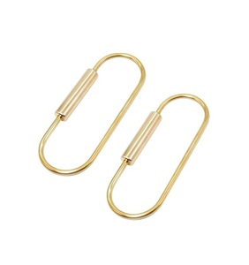 คลิปหนีบพวงกุญแจโลหะรูปไข่สีทองเข้ม สำหรับอุปกรณ์เสริมกระเป๋า - Product Image 1