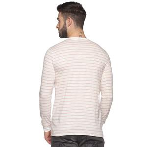 เสื้อยืดผู้ชายทรงเข้ารูปลายทาง ผ้าฝ้าย 100% นุ่มสบาย คอโอ แขนยาว รับผลิตตามสั่ง ขายส่ง - Product Image 3