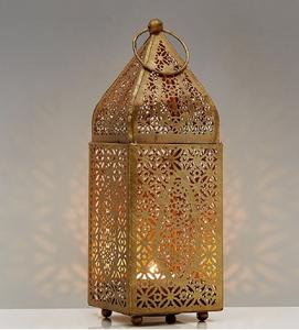 Lanterne suspendue marocaine en fer métallique durable pour l'extérieur avec revêtement résistant à la rouille pour une beauté et un charme durables - Product Image 1