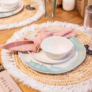 Mantel Individual de hierba marina tejido a mano a precio bajo MOQ, decoración de mesa Bohemia Natural, acento de comedor ecológico - Product Image 6