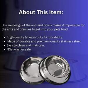 Customized Logo Eco-Friendly Stainless Steel Pet <b>Bowl</b> Rounded Non-Slip Dog <b>Feeder</b> and Water Dish Petware Accessories - Product Image 4