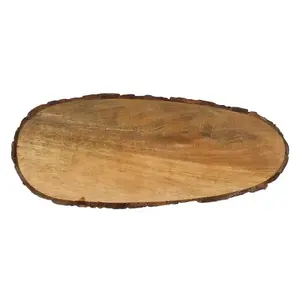 Bandeja de Servir de Madera con Acabado Pulido Elegante, Apta para Uso Doméstico y en Restaurantes, para Comidas, Fiestas, Aperitivos y Bebidas, Duradera, Elegante y Ecológica - Product Image 1