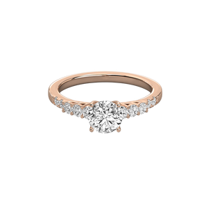 Bague élégante et luxueuse en or 9 carats pour femme avec diamant solitaire cultivé en laboratoire - Product Image 6