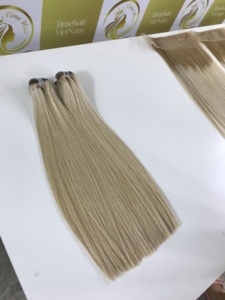 Haute qualité Double dessiné cuticule alignée trame russe HD fermeture à lacet Machine à coudre vague extensions de cheveux humains bruts Vietnam - Product Image 6