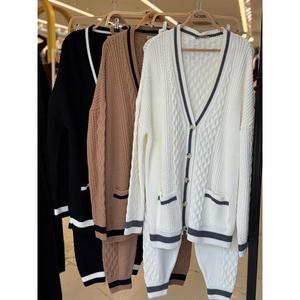 Conjunto de Cárdigan y Pantalones de Punto Casual Otoñal Lunadel 9974 - Product Image 2