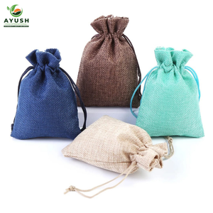 Bolsa de Embalaje con Cordón Hecha de Yute con Algodón Incorporado, Bolsas Personalizables para Regalos y Empaque - Product Image 4