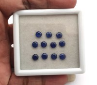 Lote de Piedras Preciosas de Zafiro Azul Natural, Corte Redondo Mixto, Zafiro Facetado Suelto, Zafiro para Joyería de 2-10 mm
