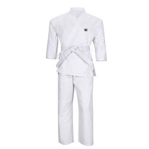 Uniformes de Karate clásicos OEM de alta calidad para entrenamiento informal y eventos formales hechos de tela duradera para ropa de artes marciales - Product Image 5