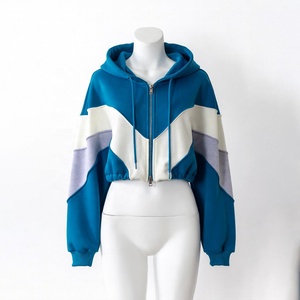 Ropa de Mujer con Logotipo Personalizado, Sudadera Corta de Algodón con Capucha para Mujer, Estilo Urbano - Product Image 1