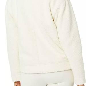 Servicio OEM Ligero Turn Down Collar Cálido Cremallera Sherpa Chaqueta de lana Chaqueta de invierno para mujer Todas las tallas disponibles - Product Image 6