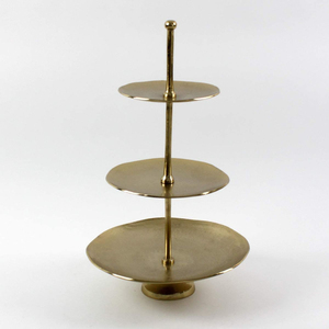 Base para Pastel de Metal de Latón Recubierto de Oro de Estilo Moderno, Elegante para Bodas, Decoración de Mesa, Uso para Servir - Product Image 4