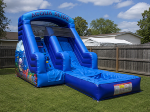 Aire de jeux gonflable professionnelle 6,5x3,5x4,5m – Toboggan gonflable en PVC – Utilisation professionnelle extérieure/intérieure/aquatique – Conforme aux normes européennes - Product Image 1