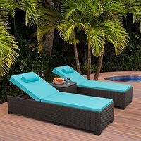 Lit de soleil en polyrotin au design moderne, fabriqué au Vietnam, idéal pour villa, hôtel, cour, salon et salle à manger, usage extérieur