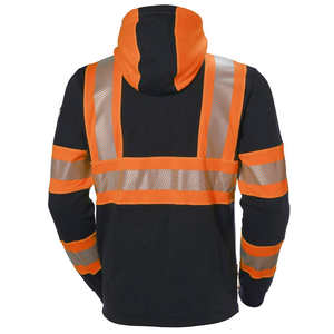 Sudadera personalizada Hi Vis de seguridad para el trabajo al aire libre, Sudadera con capucha de invierno, ropa de trabajo para hombres hecha por Star Figure Enterprises - Product Image 2