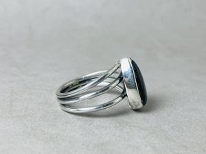 เครื่องประดับหินที่ออกแบบเอง925แหวนพลอยลาบราดอไรต์เงินสเตอร์ลิงแหวนเงินแท้สินค้าของขวัญแหวนลาบราดอไรต์ธรรมชาติ - Product Image 4