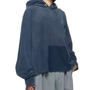 Ropa Urbana Personalizada para Hombre, Sudaderas Extra Grandes con Dobladillo Deshilachado, Sudaderas con Borde Deshilachado sin Bolsillos, Nueva Moda 2025 - Product Image 3