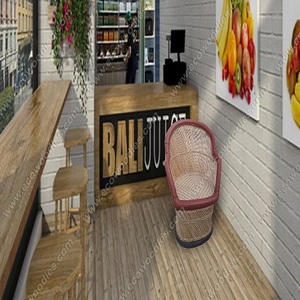 Chaise Sarkanda en bambou artisanale pour intérieur/extérieur Chaise assise en bambou en bois de canne écologique Mudda pour jardin marron - Product Image 6