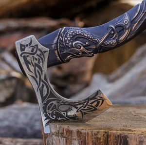 ขวานไวกิ้งทำด้วยมือทำจากเหล็กคาร์บอนสูงสำหรับตั้งแคมป์ - Product Image 4