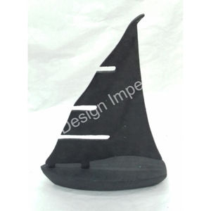 Table de Yacht décorative en aluminium moulé fini rustique Modèle de bateau décoratif Présentoir de table en métal Bateau à papier portable facile à transporter - Product Image 6