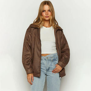 La chaqueta de cuero para mujer más vendida, logotipo personalizado, al por mayor precio de fábrica, talla XL, ropa larga de invierno, chaqueta de cuero para mujer - Product Image 5