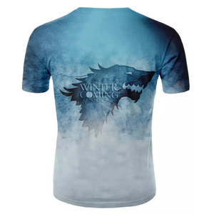 เสื้อยืดคอกลมแขนสั้นสำหรับผู้ชาย,แบบเต็มตัวพิมพ์ลายแฟชั่นแบบเรียบง่ายสำหรับผู้ชายเข้ารูป - Product Image 2