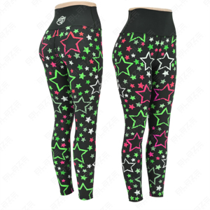 Blaze เลกกิ้งผ้ายืดเอวสูงสำหรับใส่เล่นโยคะออกกำลังกายผ้าสแปนเด็กซ์/ ไนลอนผสมสำหรับเล่นโยคะฟิตเนสและเล่นกีฬา - Product Image 1