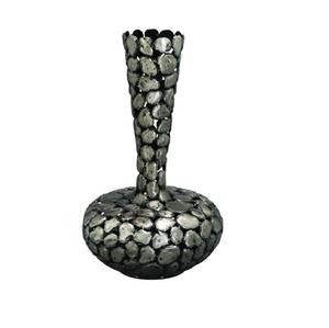 ผู้ผลิตเหล็กโลหะแจกันดอกไม้ที่มีการออกแบบใหม่อินเดียมือ Craved กระถางดอกไม้โลหะที่มีสีทอง - Product Image 1