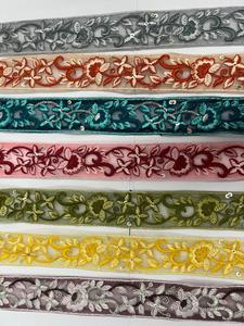 Vestido de encaje hecho a mano con patrón de estilista de 9 metros, 9 colores diferentes, bordado bohemio/informal/tradicional/étnico elegante, bordado para - Product Image 5