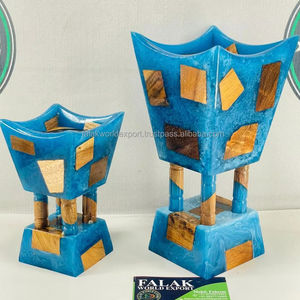 Brûleur d'encens arabe antique, porte-bakhoor en bois de haute qualité avec résine époxy, décoration d'intérieur à vendre pour Falak World Export - Product Image 5