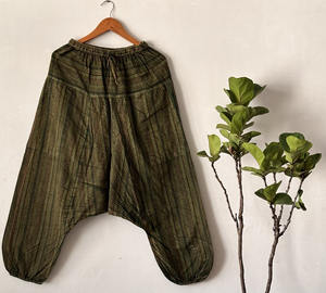 Pantalones Harem de cintura alta ecológicos de inspiración Bohemia Aladdin Hippy clásicos para hombre, 100% algodón, Yoga Dhoti, cordón, tamaño libre, informal - Product Image 4