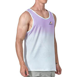 Venta directa de fábrica, camiseta sin mangas de verano para hombre de talla grande, ropa deportiva informal de punto transpirable para actividades al aire libre - Product Image 2