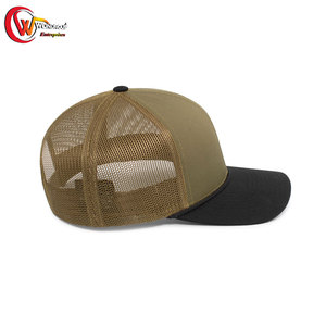 หมวกตาข่ายคนขับรถบรรทุกสำหรับผู้ชายดีไซน์ใหม่2025ผลิตจากโรงงานผู้ผลิตสีแดงสีขาว - Product Image 6