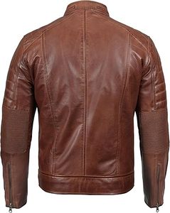 Veste en cuir élégante pour homme, tendance streetwear personnalisée, best-seller, disponible en différentes couleurs - Product Image 2