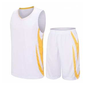 ชุดยูนิฟอร์มบาสเก็ตบอลแบบแห้งเร็ว ระบายอากาศ ป้องกันแบคทีเรีย พร้อมโลโก้สั่งทำขายส่ง ออกแบบชุดยูนิฟอร์มบาสเก็ตบอลทีมของคุณเอง - Product Image 2