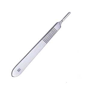 Poignée de scalpel manuelle d'outil chirurgical d'acier inoxydable de n ° 3 réutilisable pour des instruments chirurgicaux de forceps d'usage vétérinaire médical - Product Image 2